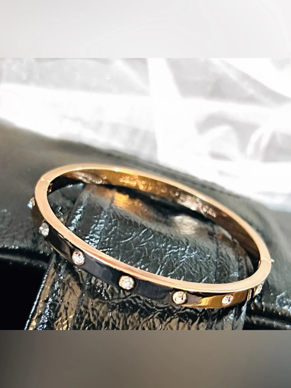 *NWOT (bag included) kate spade Rose Gold Crystal-Studded Bangle - Picture 12 of 15